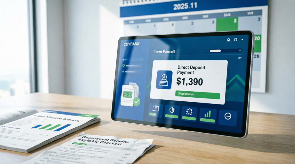 $1390 direct deposit november 2025