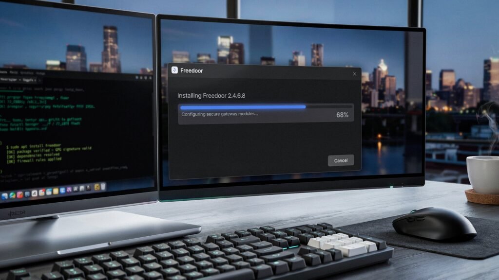 how to install freedoor2.4.6.8