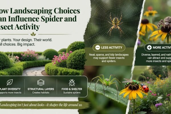 How Landscaping Choices Can Influence Spider and Insect Activity