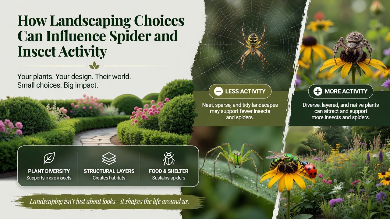 How Landscaping Choices Can Influence Spider and Insect Activity