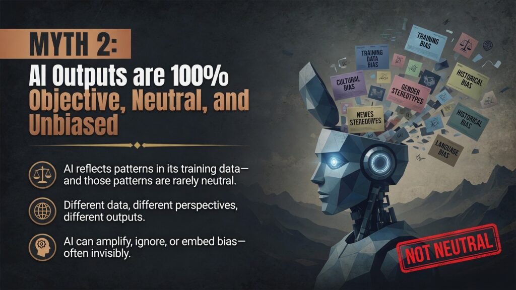 Myth 2: AI Outputs are 100% Objective, Neutral, and Unbiased