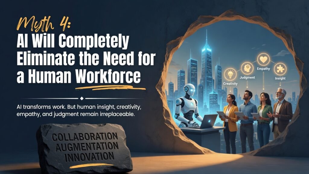 Myth 4: AI Will Completely Eliminate the Need for a Human Workforce